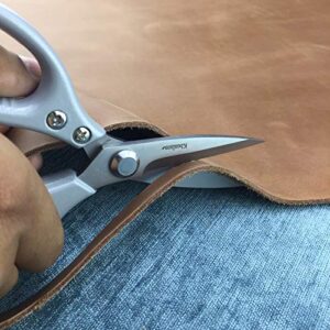 Sharp Leather Scissors, Adult Scissors All Purpose, Fabric Scissors Heavy Duty, Left Handed Scissors for Office, Sewing Scissors for Fabric Cutting