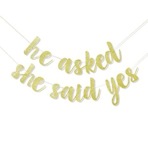 he asked she said yes bannner – she said yes bannner,bridal shower party decorations banners,engagement banner,bridal party banner,wedding engagement banner