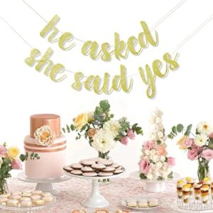 He Asked She Said Yes Bannner - She Said Yes Bannner,bridal Shower Party Decorations Banners,engagement Banner,bridal Party Banner,wedding Engagement Banner