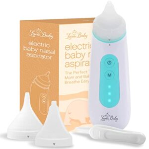 lunobaby nasal aspirator for babies – rechargeable baby nose sucker must-haves for first time mom – electric nose aspirator for infants and toddlers