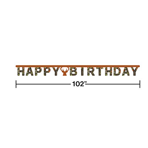Hunting Camo Jointed Happy Birthday Banner