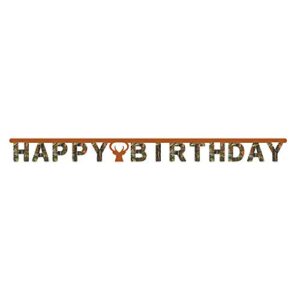 hunting camo jointed happy birthday banner