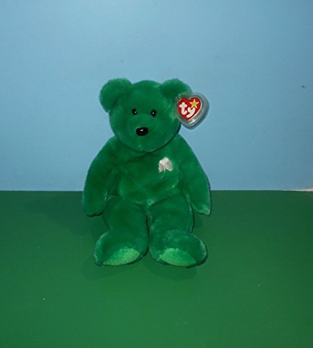 TY Beanie Babies Buddies Erin The Lucky Bean Plush Green Bear w/ Shamrock Chest ^G#fbhre-h4 8rdsf-tg1334283