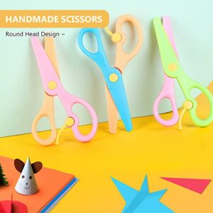 3Pcs Children's Hand Scissors,Kids Scissors,Preschool Training Scissors,Plastic Elastic Scissors,Pre-School Art Craft Kids / School Scissors