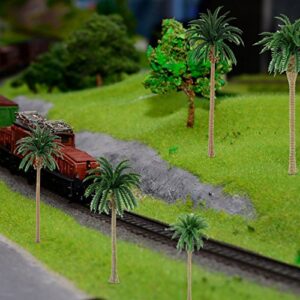 30 Pieces Miniature Palm Trees Plastic Scale Model Tree Coconut Scenery Mixed Model Trees for Model Train Railway Architecture Diorama DIY Craft Scenery Landscape