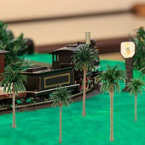 30 Pieces Miniature Palm Trees Plastic Scale Model Tree Coconut Scenery Mixed Model Trees for Model Train Railway Architecture Diorama DIY Craft Scenery Landscape