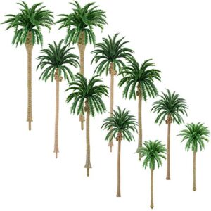 30 Pieces Miniature Palm Trees Plastic Scale Model Tree Coconut Scenery Mixed Model Trees for Model Train Railway Architecture Diorama DIY Craft Scenery Landscape