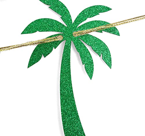 Happy Retirement Banner Gold Glitter - Retirement Party Decorations Palm leaves Decor, Farewell Party Cake Decor, Tropical Retirement Decor, Happy Retirement Party Decorations