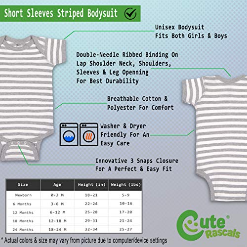 Custom Personalized Baby Bodysuit I Get My Awesomeness from Grammy Grandmother Grandma A Funny Cotton Boy & Girl Striped Baby Clothes Stripes Gray White Design Only 6 Months