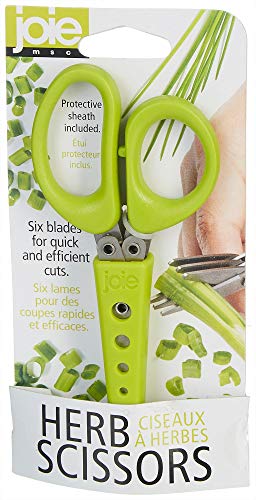 Joie 6 Blade Herb Scissors with Protective Sheath, one Size, Silver