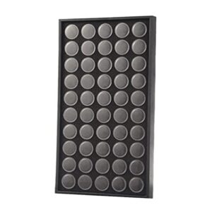 kallory diamonds for nails clear plastic round storage box 50 grids craft gem beads display storage case jewelry organizer container for nail glitter rhinestone crystal accessories black