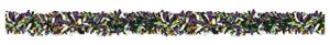 beistle metallic festooning garland party accessory, mardi gras decorations, 4″ x 15′, gold/green/purple
