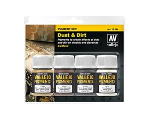 vallejo dust & dirt pigment set, 4x35ml