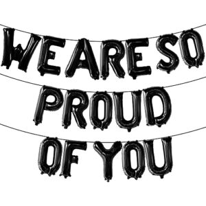 We Are So Proud of You Balloons - 16 Inch, Graduation Balloons | Black We Are So Proud of You Banner | Graduation Banner for Black Graduation Decorations,Army Party | Graduation Party Decorations 2023