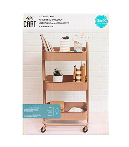 Storage- We R Memory Keepers- 3 Tier Cart- Tan/Oat