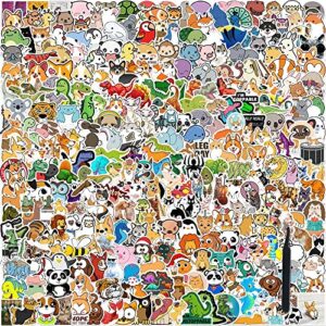 300pcs animal stickers pack, cute waterproof vinyl stickers for water bottle, skateboard stickers for teens, srapbook, notebook, laptop, luggage, phone case, adults gifts, cute aesthetic stickers