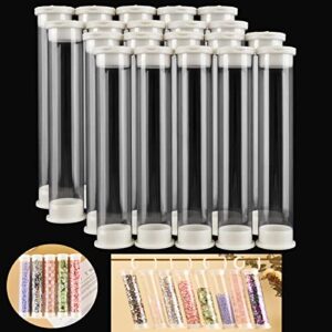 baofali 20pcs large clear plastic empty tubes storage transparent plastic test tube container both ends with lid tubes bead container set fordiy craft supply storage candy storage（5 x1inch）