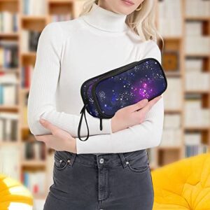 CHIFIGNO Constellation Pattern Space Galaxy Pencil Pen Case Big Capacity Office College School Pencil Pouch Organize Bag Crayon Box for Teens Boys Girls Adults Student