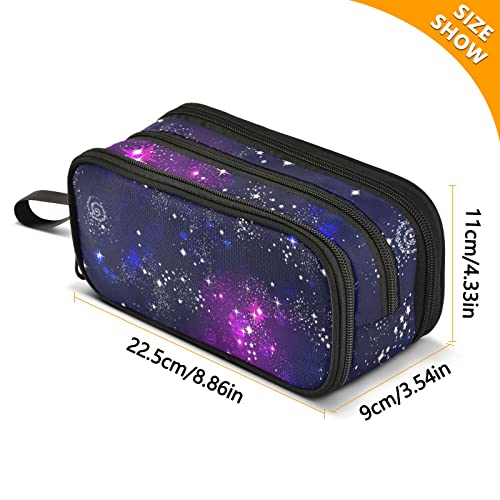 CHIFIGNO Constellation Pattern Space Galaxy Pencil Pen Case Big Capacity Office College School Pencil Pouch Organize Bag Crayon Box for Teens Boys Girls Adults Student