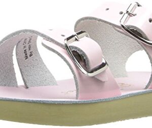 Salt Water Sandals by Hoy Shoe Kids' Sun-San Sea Wee Flat Sandal, shiny pink, 3 M US Infant