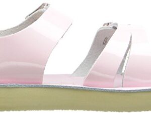 Salt Water Sandals by Hoy Shoe Kids' Sun-San Sea Wee Flat Sandal, shiny pink, 3 M US Infant