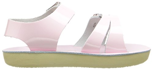 Salt Water Sandals by Hoy Shoe Kids' Sun-San Sea Wee Flat Sandal, shiny pink, 3 M US Infant