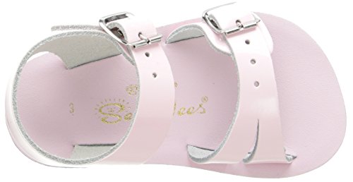 Salt Water Sandals by Hoy Shoe Kids' Sun-San Sea Wee Flat Sandal, shiny pink, 3 M US Infant