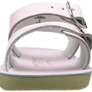 Salt Water Sandals by Hoy Shoe Kids' Sun-San Sea Wee Flat Sandal, shiny pink, 3 M US Infant