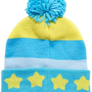 Nickelodeon Boys' Baby Shark Winter Hat and 2 Pairs of Mitten Set (Toddler), Size Age 2-4, Baby Shark Blue/Yellow Glove