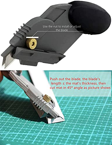 Raih 45&90° Angle Easy Mat Cutter with 6 Spare Blades Card Foam Mat Board Cutting