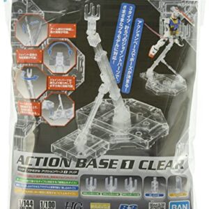 Bandai Hobby - Clear Action Base1 Display Stand 1/100 (Box/10), Bandai