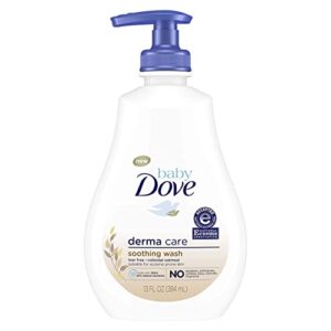 Dove Soothing Baby Body Wash To Soothe Delicate Baby Skin Derma Care No Artificial Perfume or Color, Paraben Free, Phthalate Free, 13 Ounce (Pack of 2)