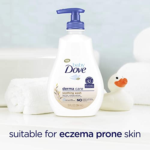 Dove Soothing Baby Body Wash To Soothe Delicate Baby Skin Derma Care No Artificial Perfume or Color, Paraben Free, Phthalate Free, 13 Ounce (Pack of 2)