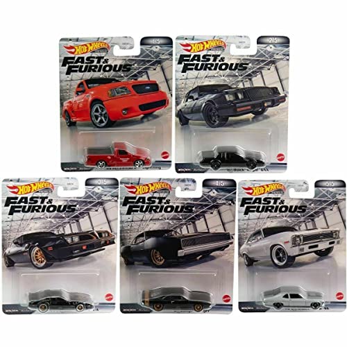 Hot Wheels Premium Fast & Furious 2022 Complete Set of 5 Diecast Vehicles from DMC55-957J Release