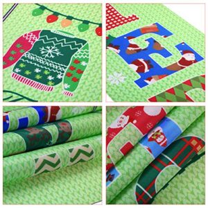 2 Pieces Ugly Sweater Sign Banner Decoration Set for Christmas Wild and Ugly Sweater Party Supplies Holiday Christmas Party Decorations Porch Sign