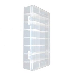 yinpecly 24 grids double buckle pp component storage box container clear white with removable dividers electronic component containers tool boxes 1pcs