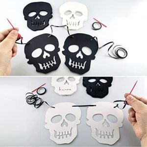 FAZHBARY 2 Pack White Black Skull Garland Birthday Party Decorations Pirate Theme Party Halloween Decorations Garland Banner