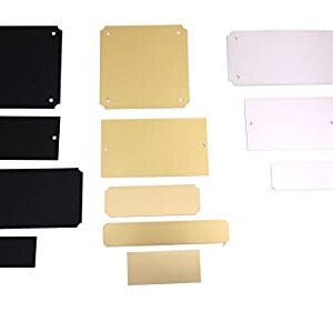 Engraving Plates Blank Anodized Aluminum Assortment 15 Piece 3-Colors Gold, Silver, & Black