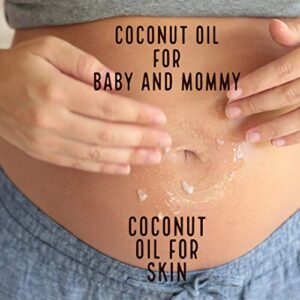 Coconut Baby Oil for Hair & Skin - Organic Moisturizer - All Natural - Massage - Sensitive Skin, Infant Scalp Thick, Dry Hair - with Sunflower & Grape Seed oils - 2 fl oz