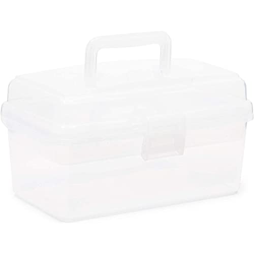 Craft Storage Box with Lid and Removable Tray (10 x 6 x 5.75 in)