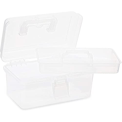 Craft Storage Box with Lid and Removable Tray (10 x 6 x 5.75 in)