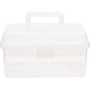 Craft Storage Box with Lid and Removable Tray (10 x 6 x 5.75 in)