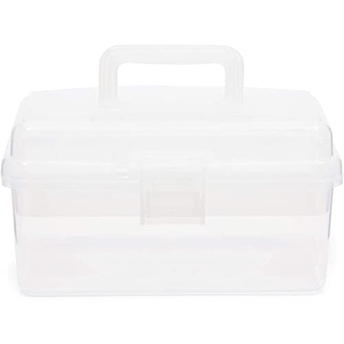 Craft Storage Box with Lid and Removable Tray (10 x 6 x 5.75 in)