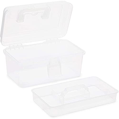 Craft Storage Box with Lid and Removable Tray (10 x 6 x 5.75 in)