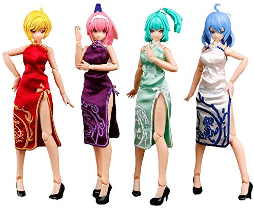 Eastern Model ATK Girl 1/12 Scale Four Symbols Series Clothes Cheongsam Set for Mecha Girl Model Figures