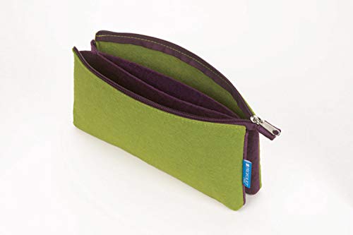 ProFolio by Itoya, Midtown Pouch - 5 x 9 Inches, Green / Purple