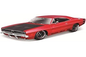 dodge maisto 1:24 design classic muscle 1969 charger r/t – red