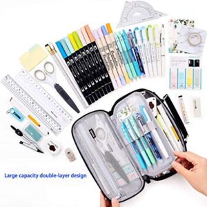 Pen case Pencil case Large capacity Fashionable Pencil case Boys Girls Elementary school students Junior high school students High school students University students For working adults(blue)
