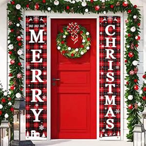 merry christmas door banners porch sign hanging banner flag for christmas home wall indoor outdoor christmas party decorations