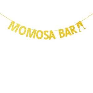 momosa bar bunting banner, baby shower sign, bridal shower, bachelorette, wedding, mimosa bar party decorations, gold glitter